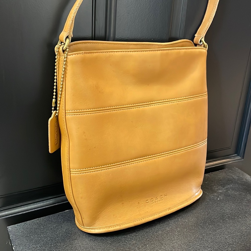 Coach Tan Leather Shoulder Bag - Picture 7 of 16